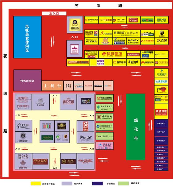 2010吳江市首屆住博會參展商分布示意圖