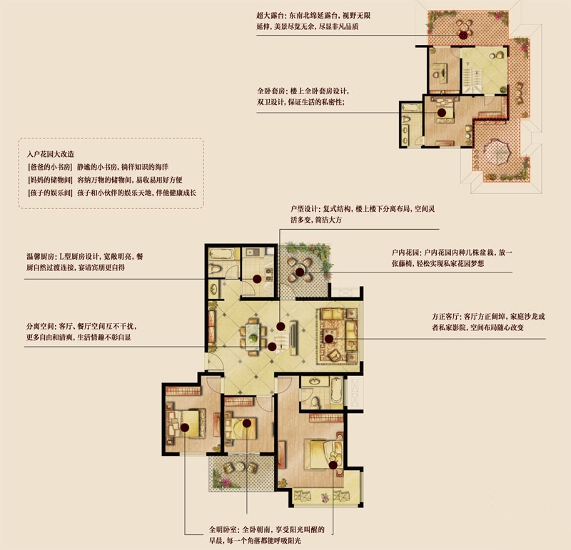 點(diǎn)擊圖片放大 C2戶型圖4室3廳3衛(wèi)1廚