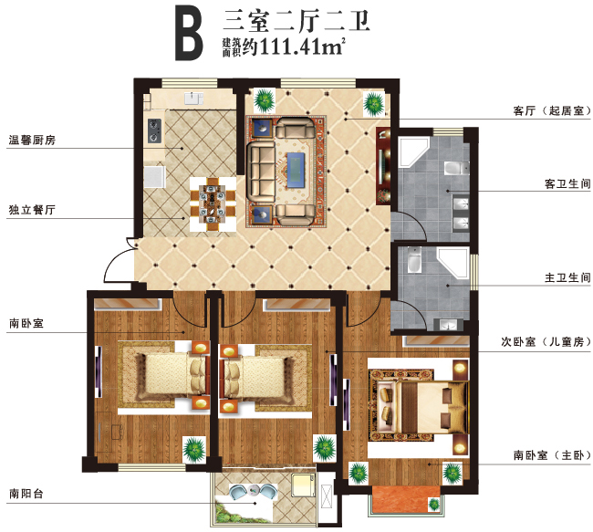 點(diǎn)擊圖片放大 戶型圖B