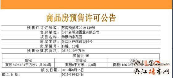 錦麟九里領預售證 備案價15155-19795元/平