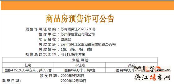 德信望瀾庭領(lǐng)預(yù)售證  備案價(jià)12949-17649元/平米